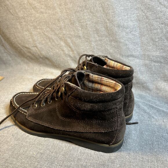 GH BASS & Co Riely Brown Leather Suede Casual Moccasins Hiking Boots W 7-1/2 - Picture 6 of 9